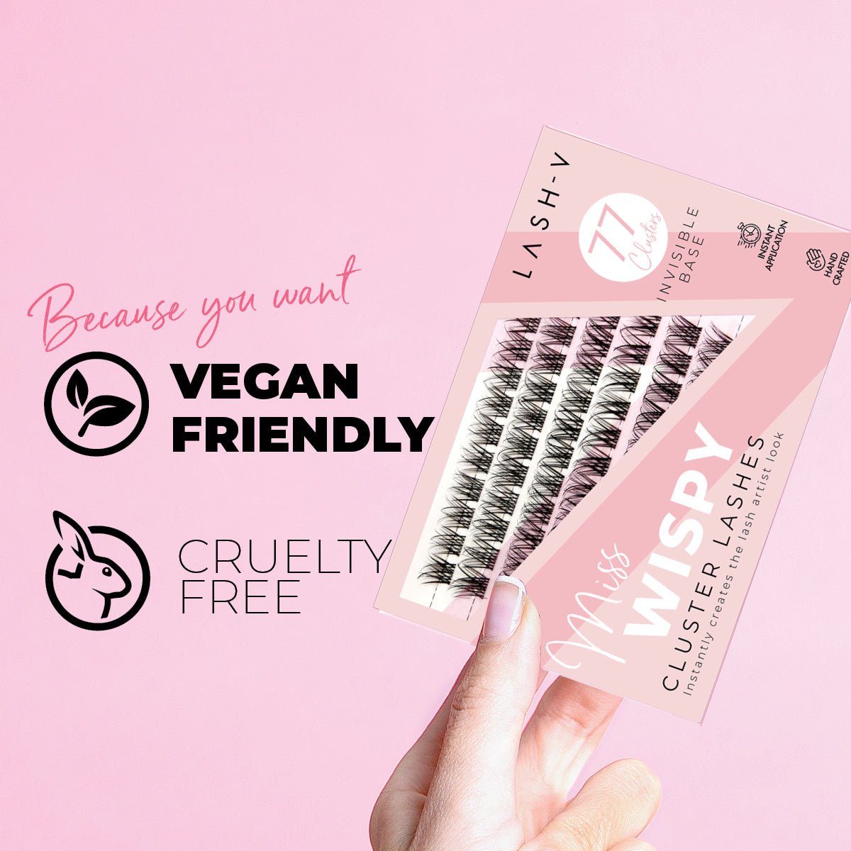 Miss Wispy Cluster Lashes - 77 Clusters . - LASH V