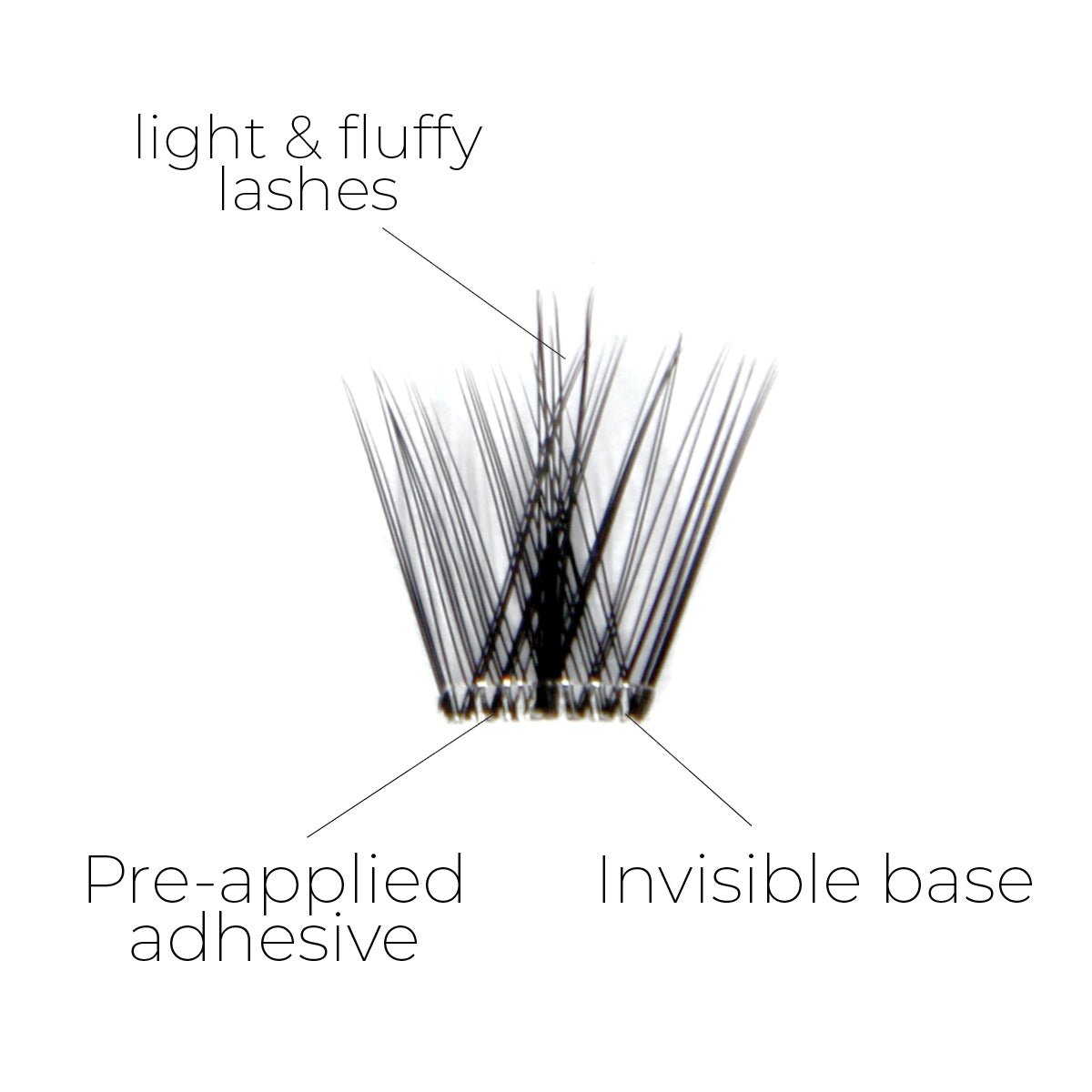 Miss Wispy Cluster Lashes - No Glue - 30 Clusters-Bundle Packs - LASH V