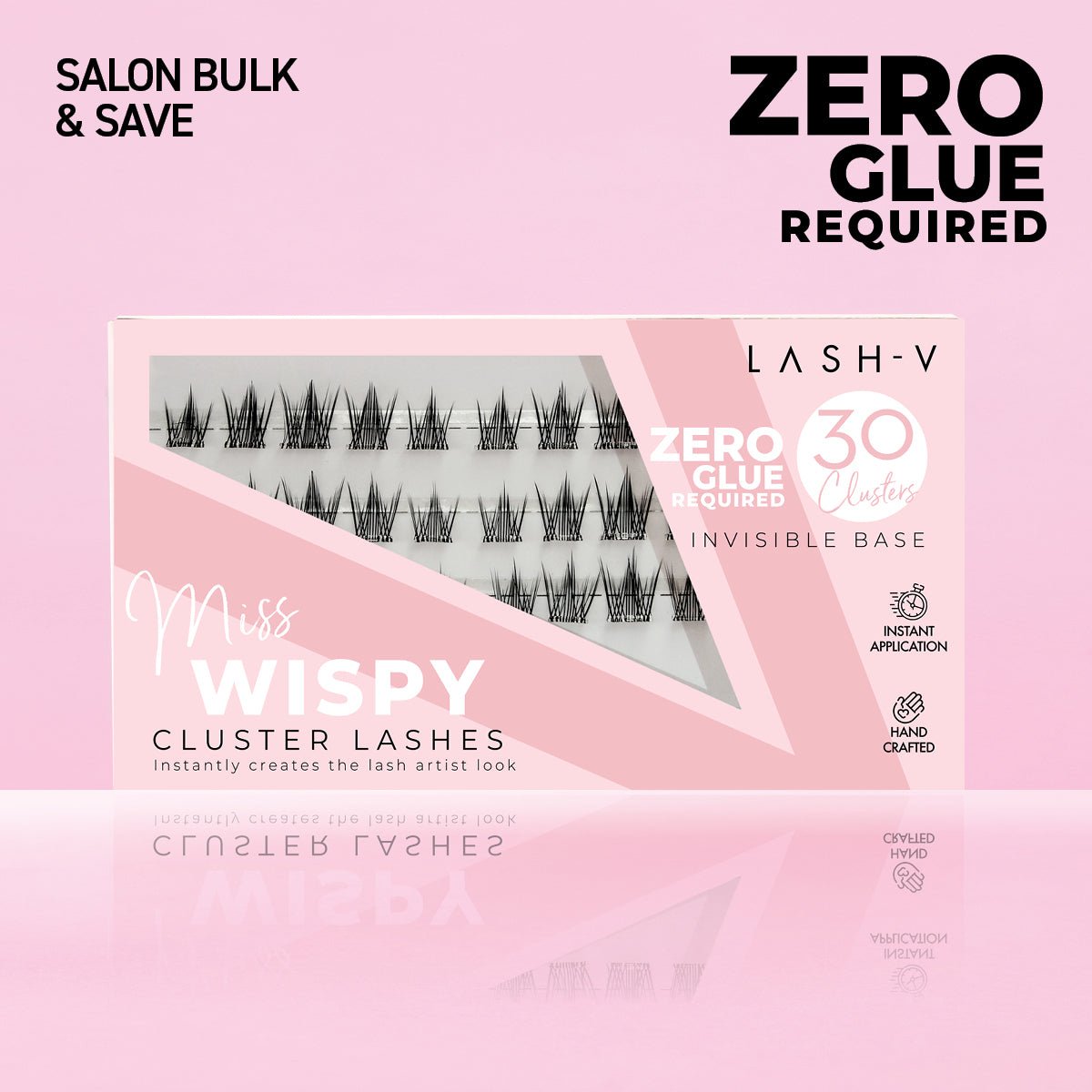 Miss Wispy Cluster Lashes - No Glue - 30 Clusters - LASH V
