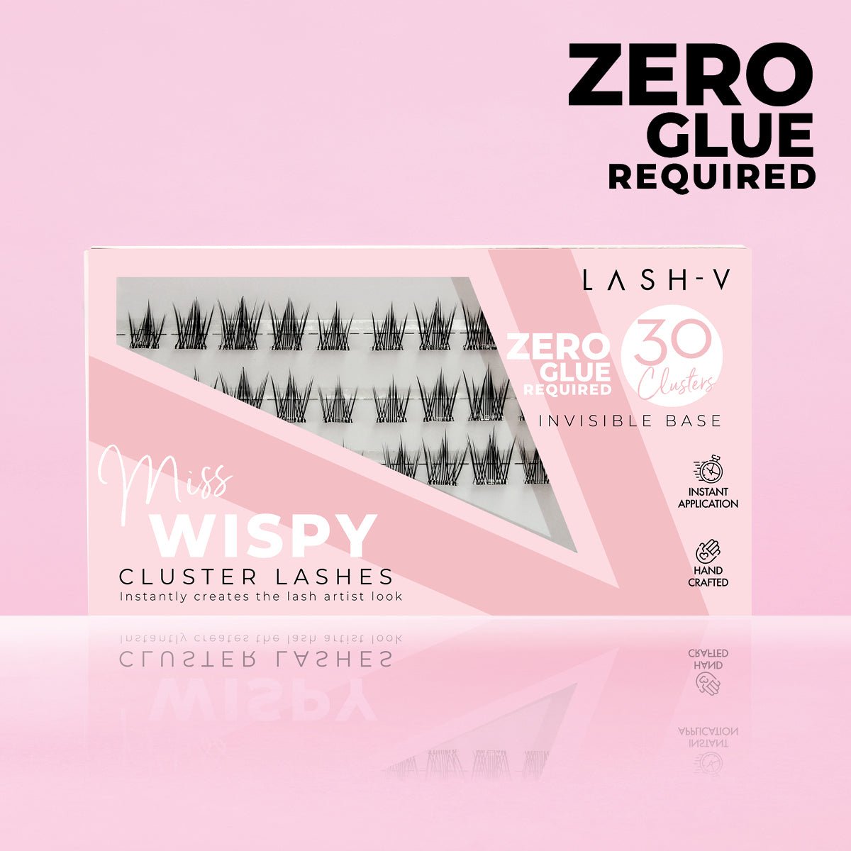 Miss Wispy Cluster Lashes - No Glue - 30 Clusters . - LASH V