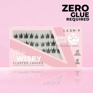 Miss Wispy Cluster Lashes - No Glue - 30 Clusters . - LASH V