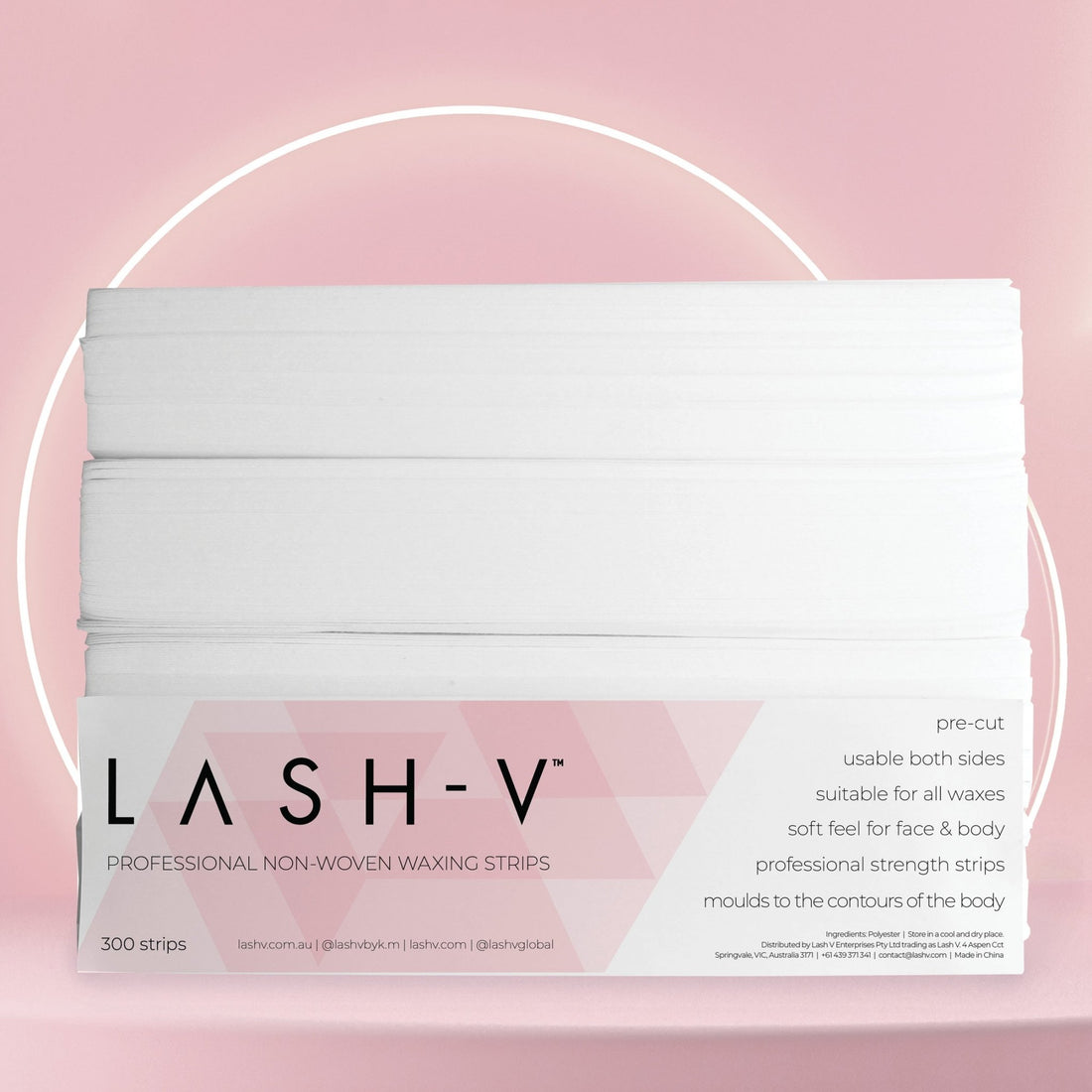 Professional Non-Woven Pre-Cut Waxing Strips | 300 Strips - LASH V