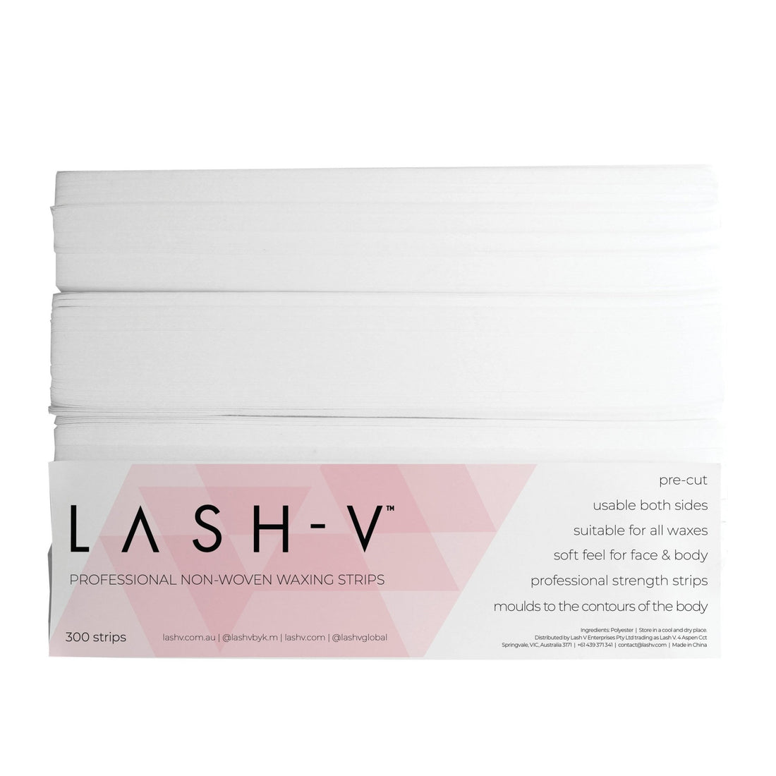 Professional Non-Woven Pre-Cut Waxing Strips | 300 Strips - LASH V