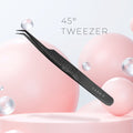 Titanium Eyelash Tweezers - 45° #4 - LASH V